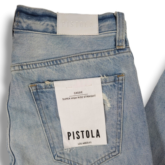NWT Pistola Cassie Super High Waist Button Fly Straight Leg Jeans Sz. 29x31 - Picture 5 of 14